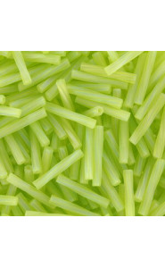 Miyuki twisted bugle beads 2x12mm Matted transparent chartreuse ab TW2012-258F